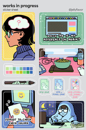 Works in Progress Matte Sticker Sheet (Original)